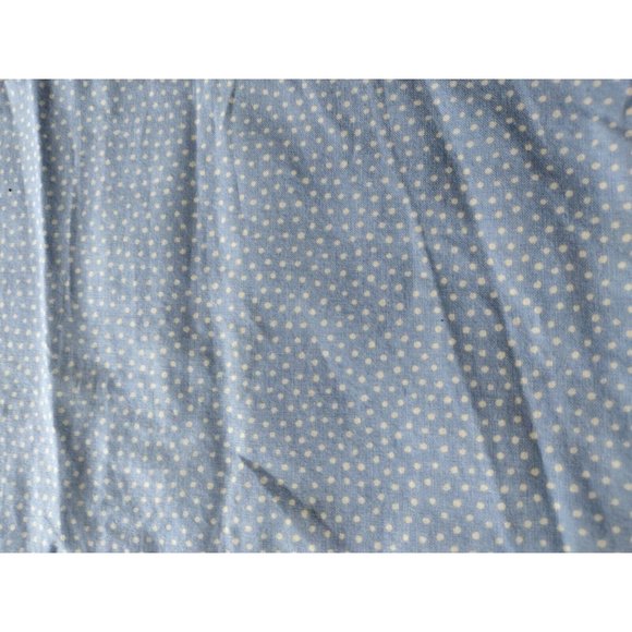 Handmade Embroidered Peacock Pillow Cover Cotton 16 x 16 Square Blue Polka Dot - Picture 4 of 5